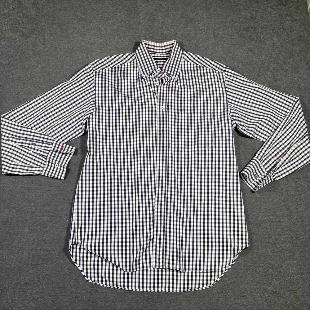 Men’s Billy Reid Button Down Purple Gingham Old Money Men’s size L/XL